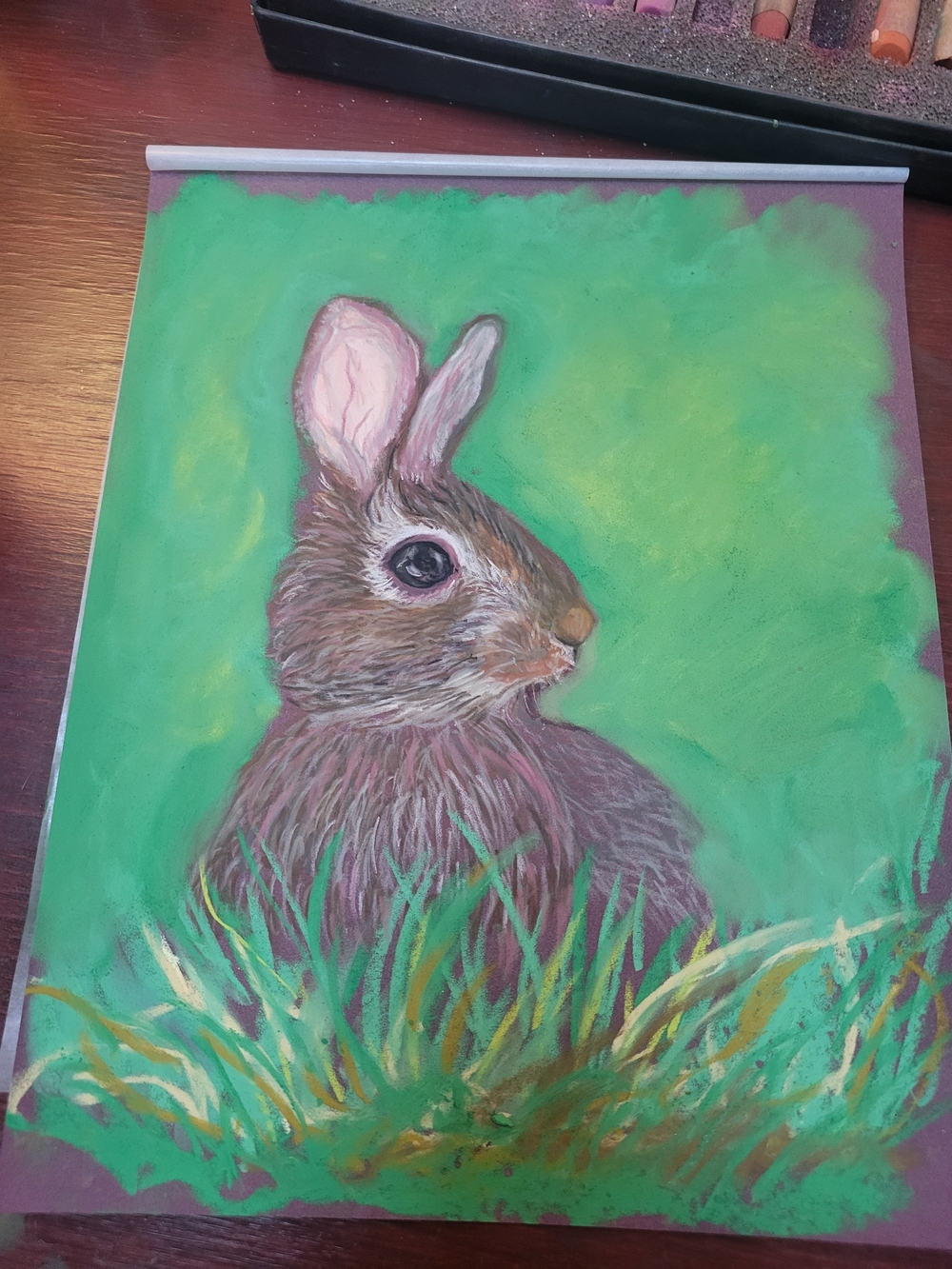 "Brunch Bunny" Original FRAMED Art - Picture 4 of 7